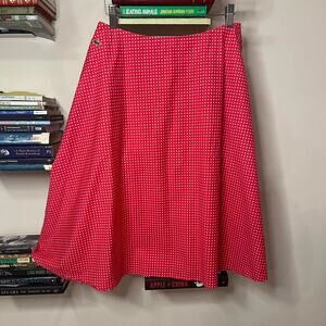 Vintage Y2K Pink and White Polka Dot Lacoste Skirt